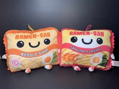 Ramen-San Noodle Soup Shrimp Flavor Fiesta Plush Pillow Pink 9  Stuffed Toy Lot