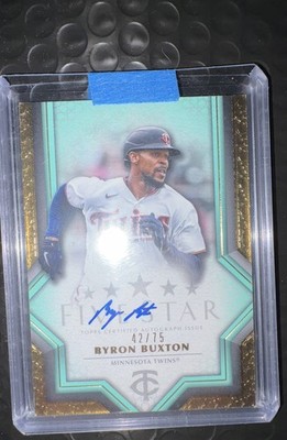 2023 Topps Five Star - Autographs Byron Buxton #FSA-BBU Aqua /75 (AU)