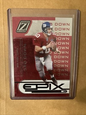 2005 Eli Manning Donruss Zenith Epix 3rd Down Red Parallel /100 #E-13 Card RARE