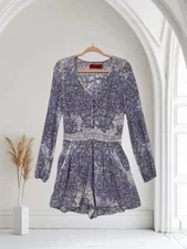 Anthropologie Tigerlily Women’s Romper Size 4 Artsy Fall Boho Chic