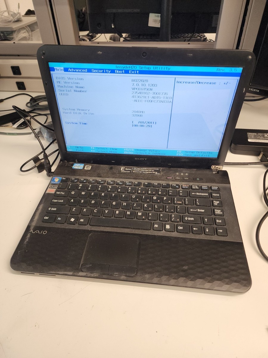 sony vaio vpceg15en PCG-61A11W I3-2310@2.10ghz 2gb Ram 320gb Hdd