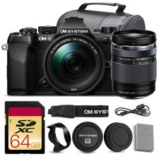 OM SYSTEM OM-5 Mark II Camera 14-150mm Lens Black Travel Bundle