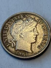 1914-D Barber Dime 90% Silver Ten Cents 10c Denver US Coin