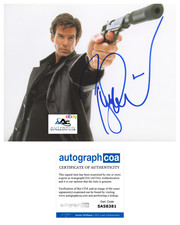 PIERCE BROSNAN AUTOGRAPH SIGNED 8x10 PHOTO JAMES BOND 007 WORLD NOT ENOUGH ACOA