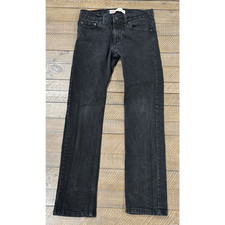 Levis 511 Black Jeans Boys Slim Fit Regular Adjustable Waist - 26x26 - Size 12
