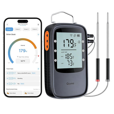 Digital Meat Thermometer for Grilling & Smoking, Wifi & Bluetooth Meat Thermomet