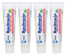 Bacitracin with Zinc Ointment + Aloe 1 Oz / 28 G (Pack of 4)