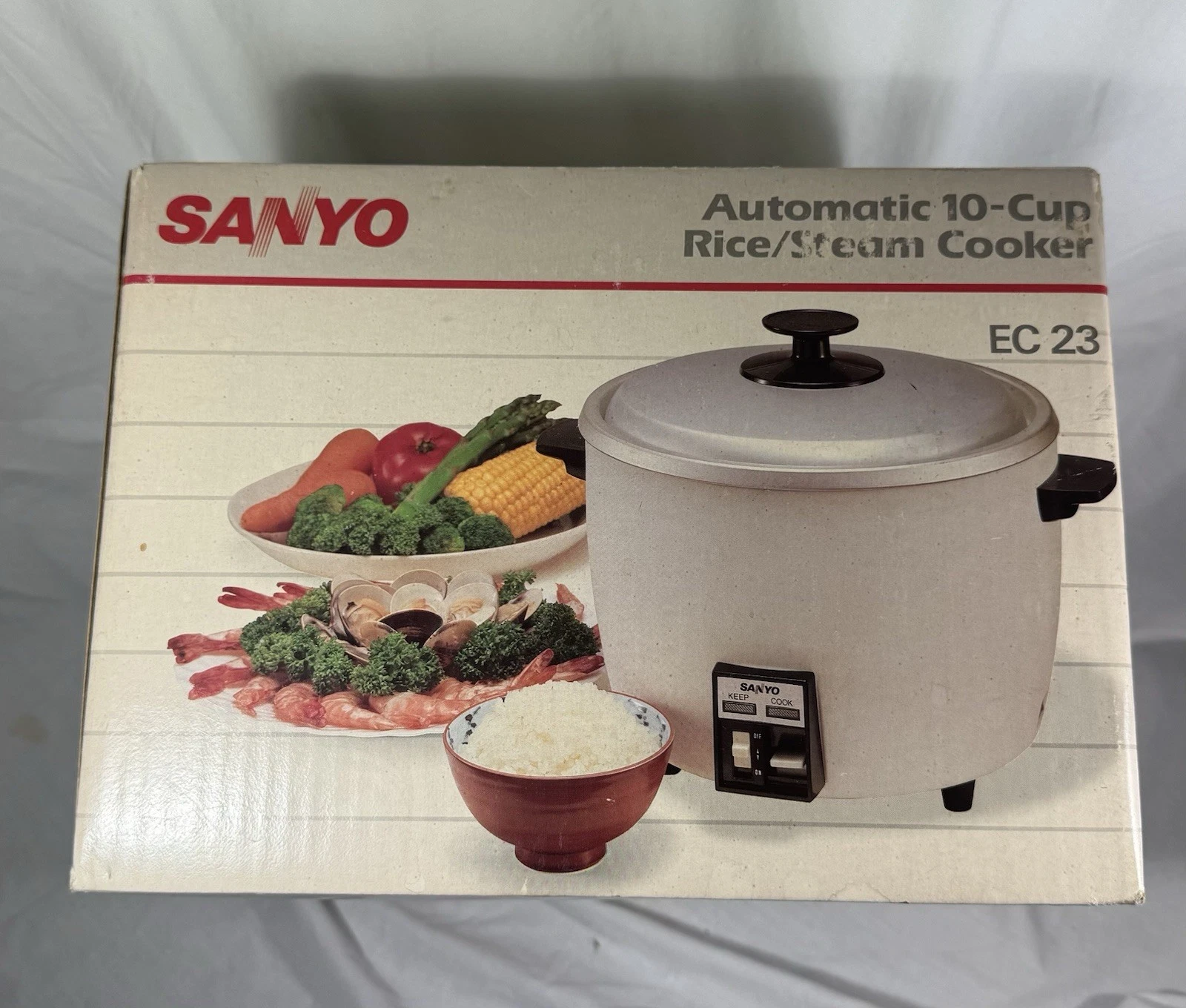 Vintage SANYO EC-23 Electric 10 Cup Rice Cooker Steamer - New