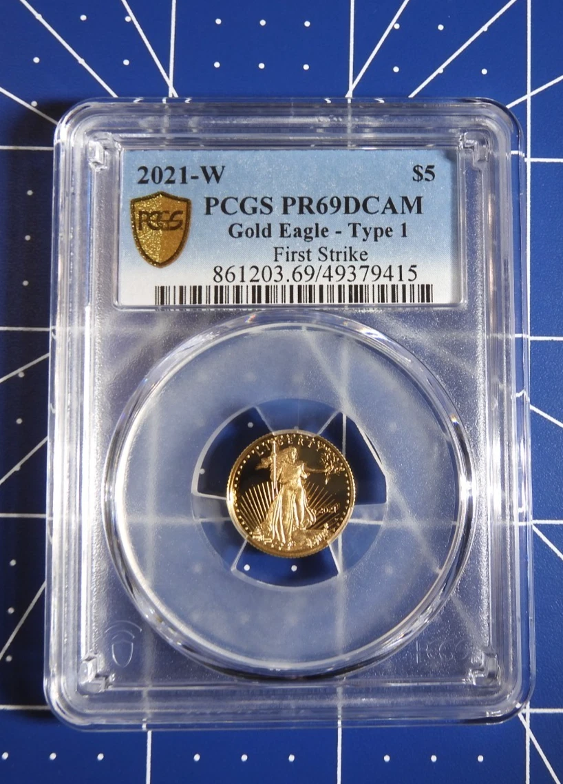 American Eagle PR 69 Graded Proof Gold Bullion Coins 1/10 oz