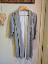 Womans Houndtooth Pullover Jacket Lightweigh Size 12 Excellent Condition