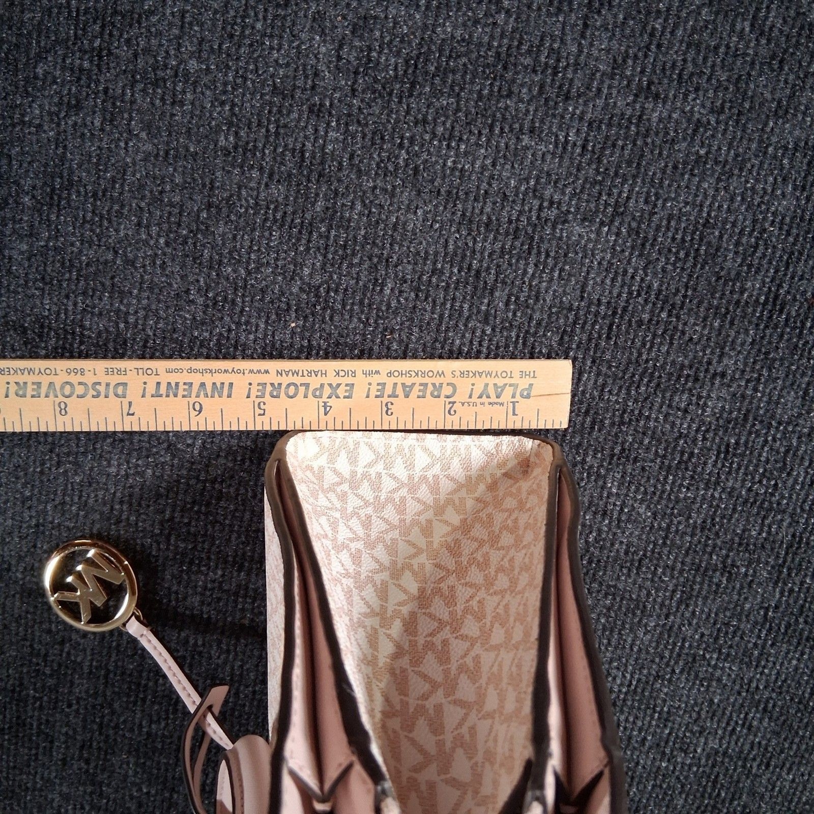 Michael Kors Sheila Satchel Crossbody & Jet Set Wallet Powder Blush NWT 21