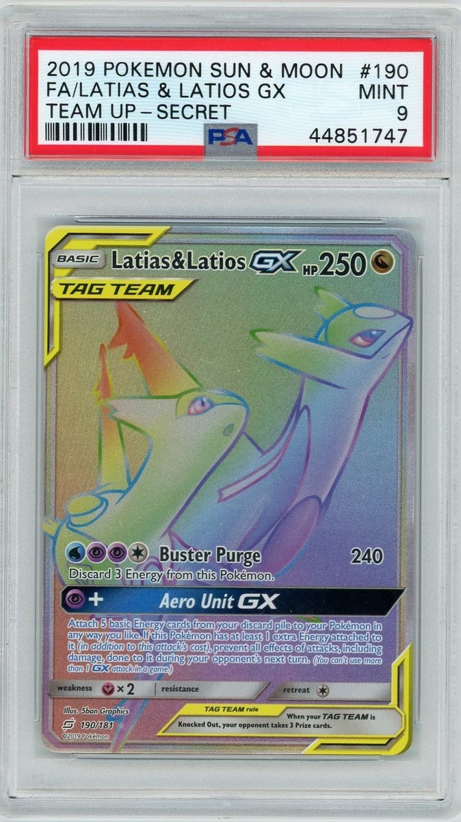 &ラティア Pokemon Team-Up Secret Rare Latias & Latios GX #190 [PSA 9] | eBay