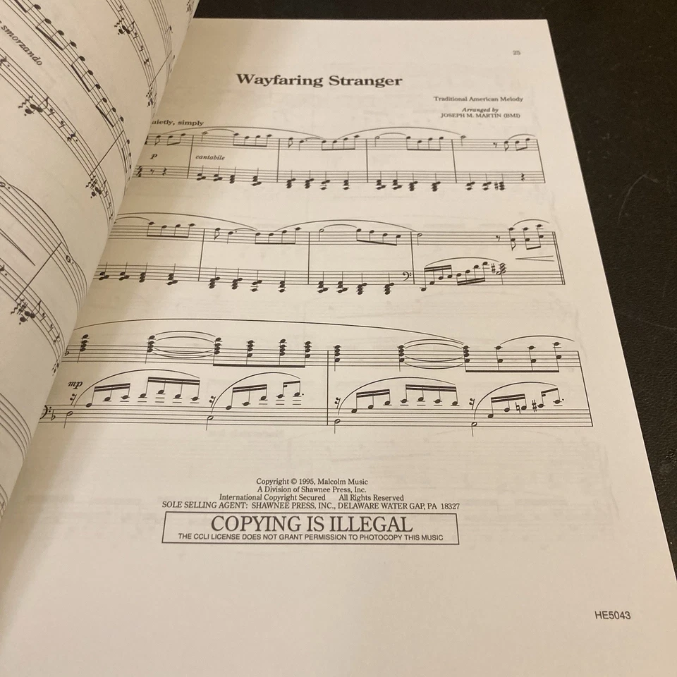 Songs of the Journey Joseph Martin Piano Solos Sheet Music Book 1996 GlorySound - Image 4 of 4