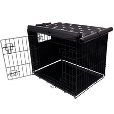 Pet Prime Dog Crate Cover Indoor/Outdoor Durable Windproof 600D Oxford Fabric...