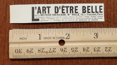Belle Jardiniere Paris 1913 Ad L'ART D'ETRE BELLE PAR LA METHODE AMERICAINE