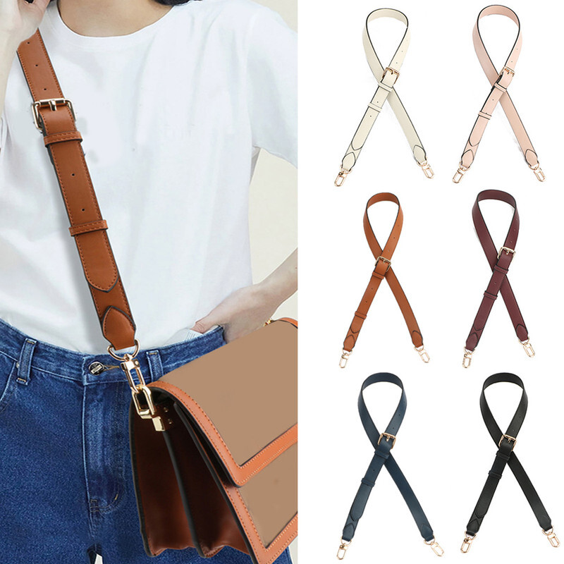 Crossbody Bag Strap Adjustable Bag Belt PU Wide Shoulder Strap Replacement-image