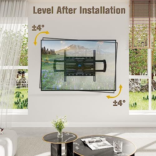 TV Wall Mount, UL Listed Full Motion Mount Bracket for 42-84 Inch Flat Black - Afbeelding 7 van 7