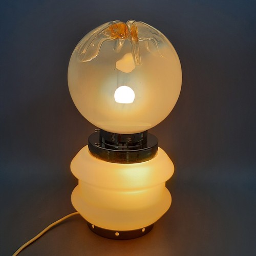Murano Glass Table Lamp Mazzega Design Space Age Vintage 1970 - Picture 6 of 17