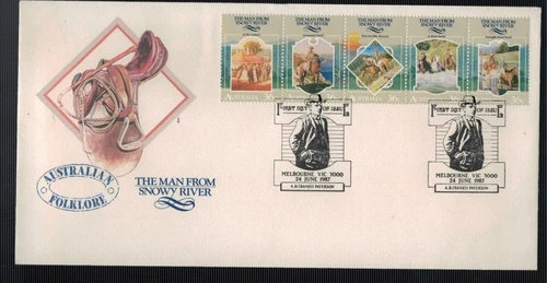 1987  AUSTRALIAN FOLKLORE: THE MAN FROM SNOWY RIVER - FDC