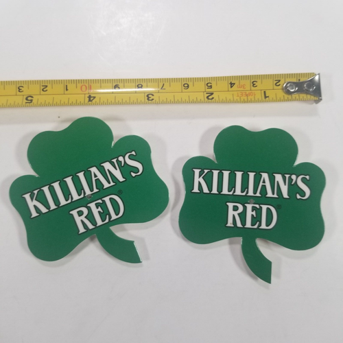 Killians Coppia Spille Trifoglio Rosso Birra Verde Pubblicità 2 Plastica - Foto 3 di 3