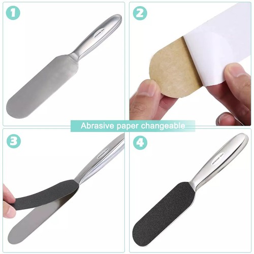 2× Stainless Steel Pedicure Foot File Callus Remover Foot Scrubber Feet Rasp USA - Picture 8 of 15