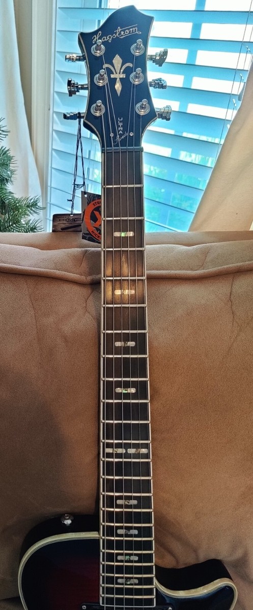 Hagstrom ULSWE-WDM Ultra Swede Electric Guitar. Burgundy Burst