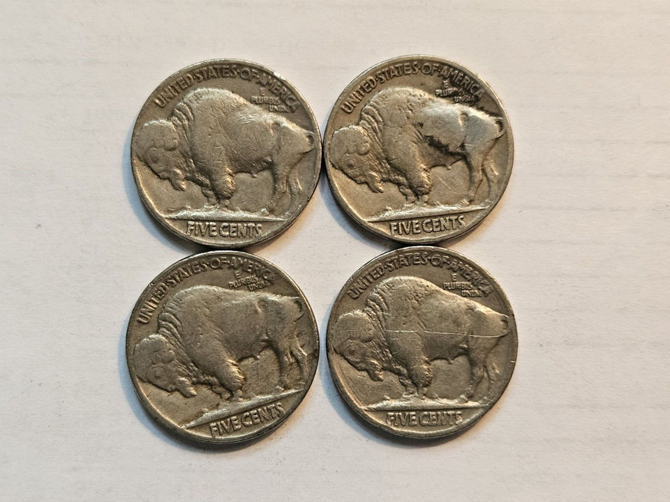 Lot of 4 1935P Buffalo Nickels eBay