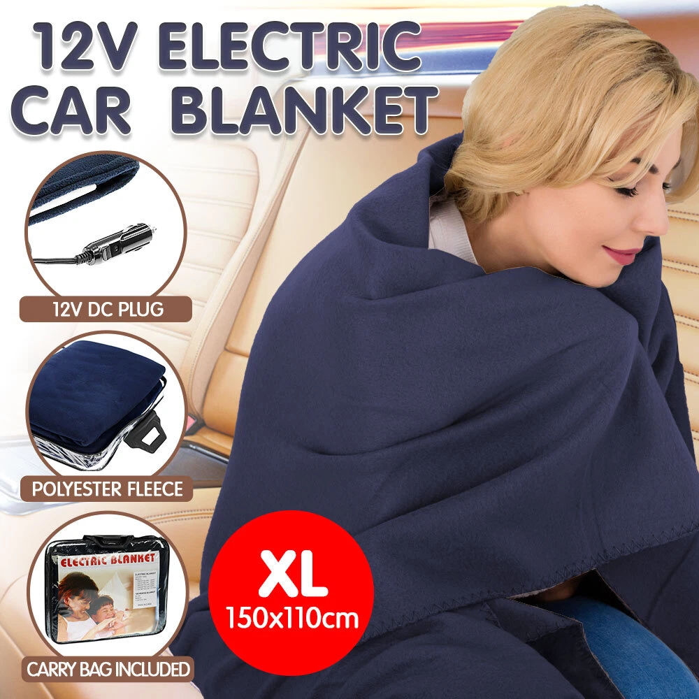 12V Fleecy Electric Blanket Heated Throw Rug Warm Winter Bedding  Comfortable XL | eBay