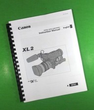 Owners Manual for Canon XL2 Camcorder Camera 125 Pages W/Clear Covers 