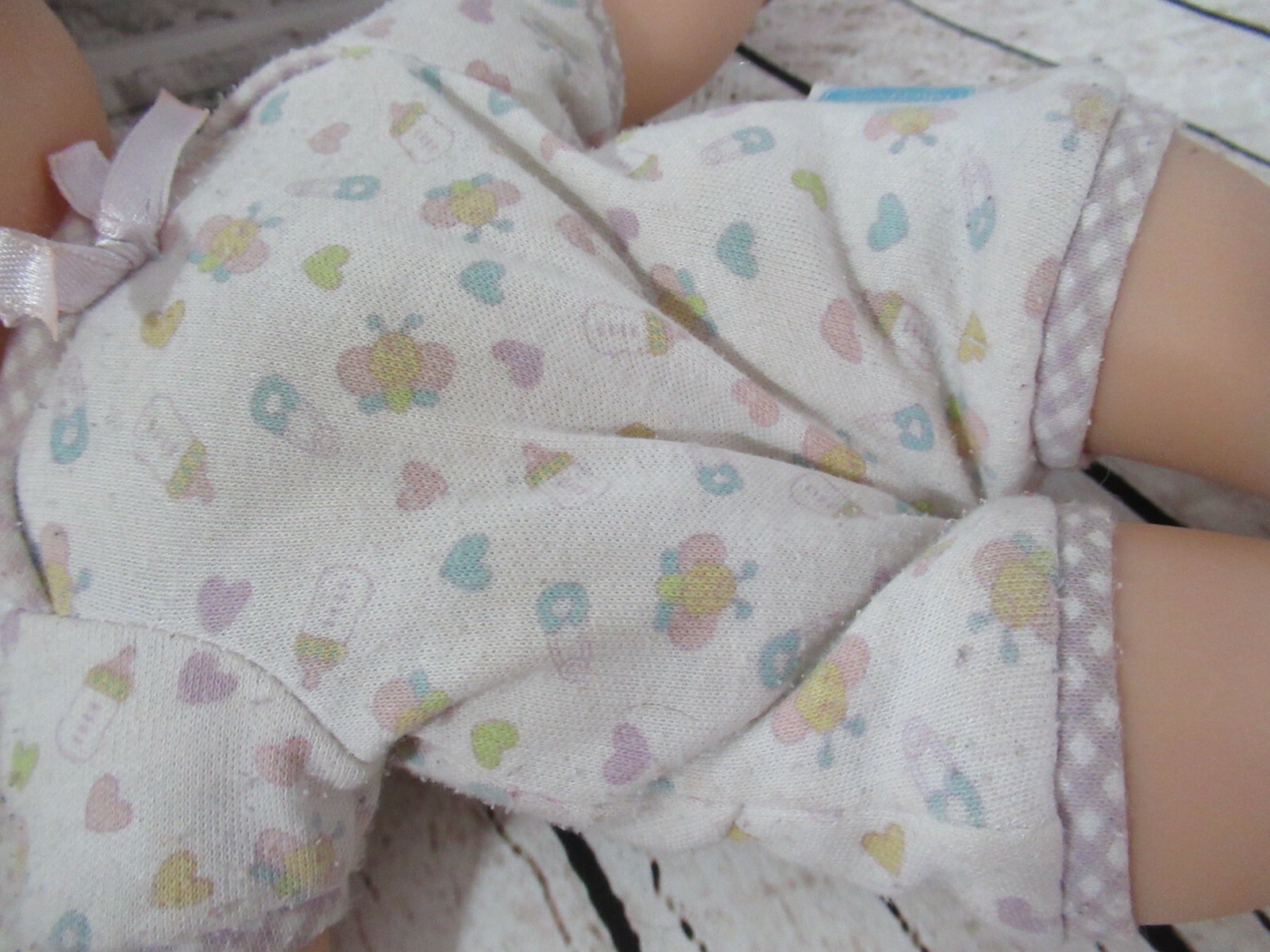 Fisher Price Baby So New Doll Little Mommy purple eyes bracelet blonde hair 