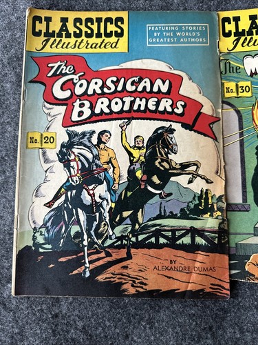 Classics Illustrated Comics (not date) - #20 CORSICAN BROS. & #30 THE MOONSTONE - Picture 3 of 24