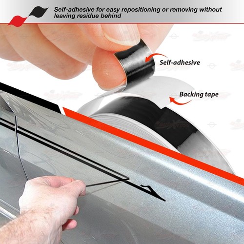 CARBON FIBER BLACK 3/4" 19mm PIN STRIPE Car Striping TAPE Decal Vinyl Sticker - Bild 8 von 12