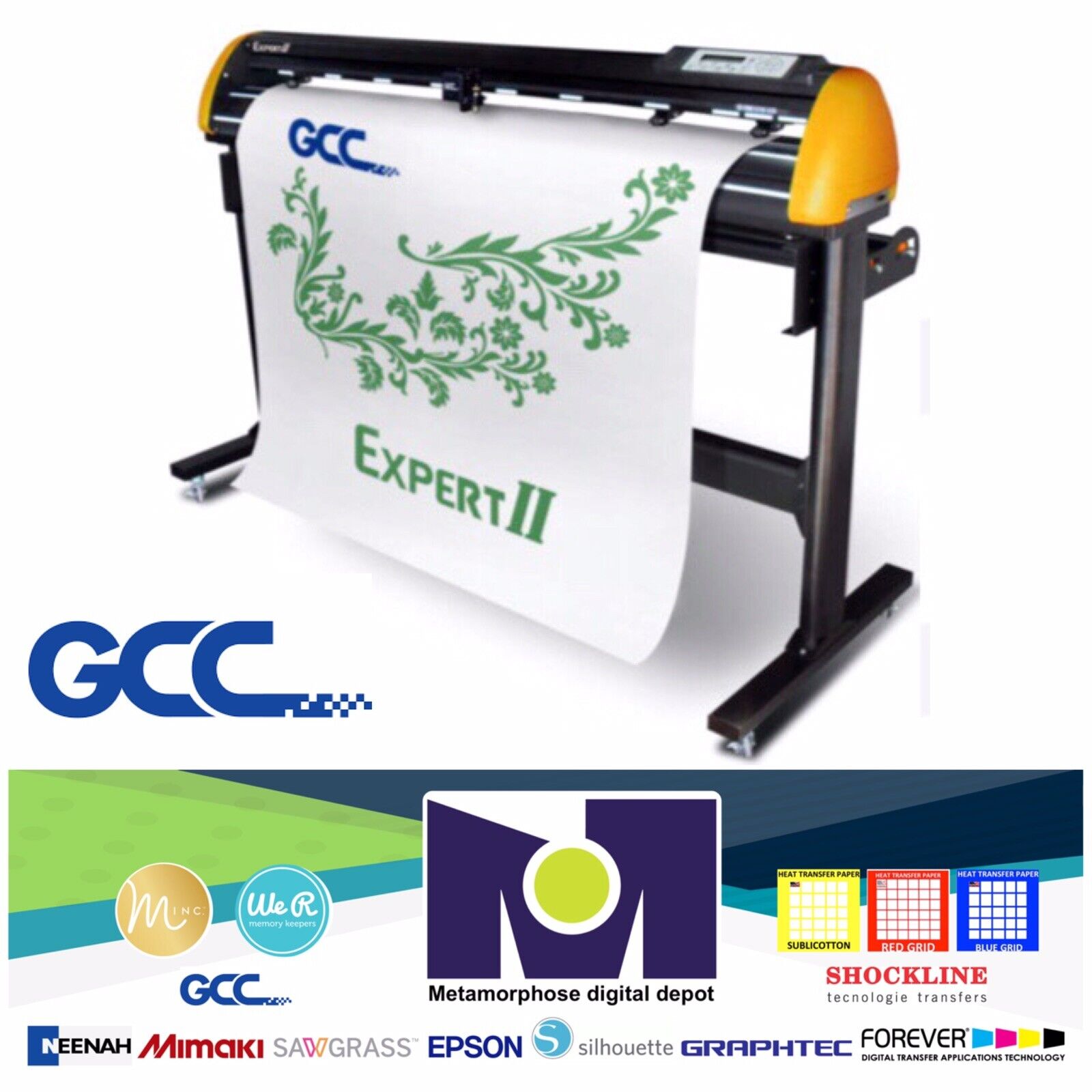 GCC Expert II-52 Vinyl Cutter Plotter 1.30 52” For Max 86% OFF HTV Sign And Genuine Free Shipping