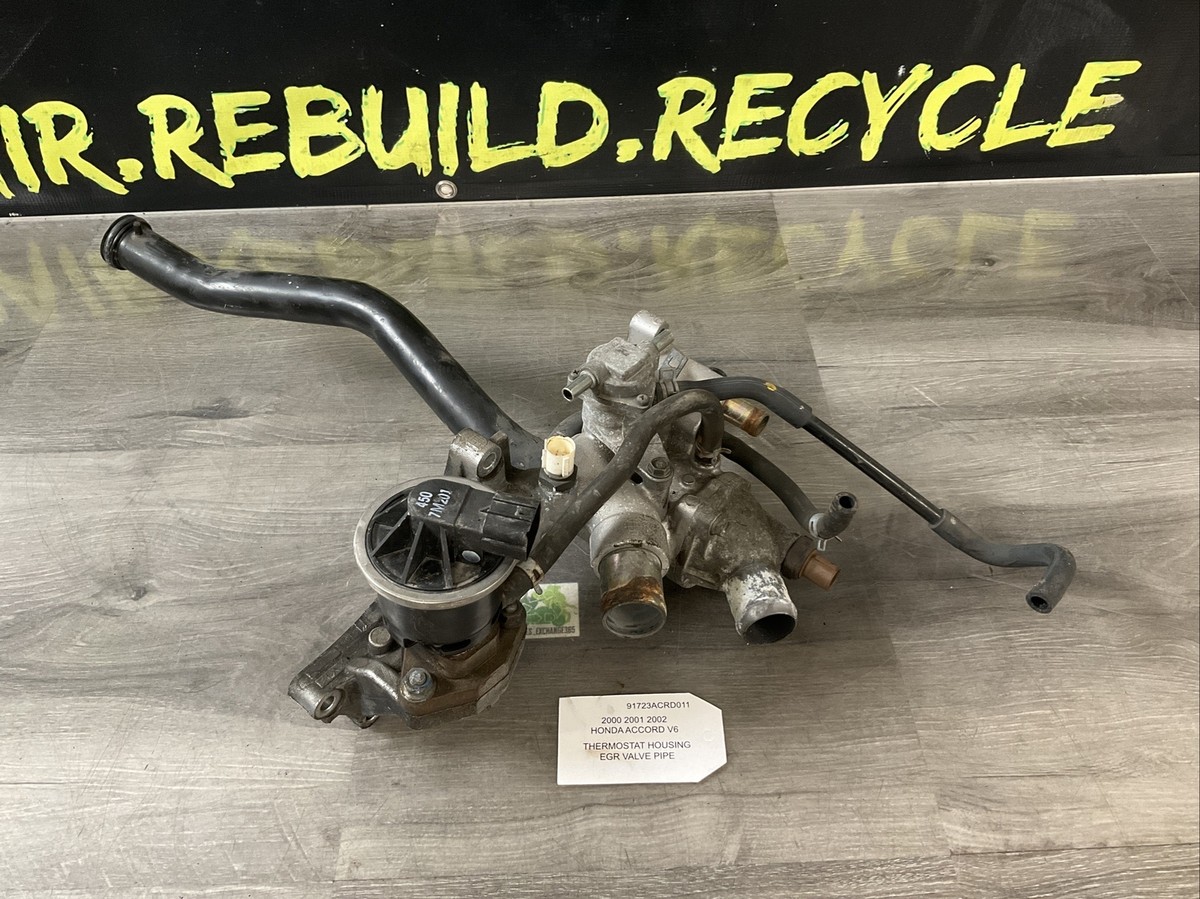 2000 2001 2002 HONDA ACCORD V6 THERMOSTAT WATER PUMP HOUSING EGR