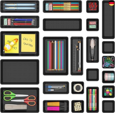 Lifewit 24 Stücke Schubladen Organizer mit 4 Größen, Schminktisch Or