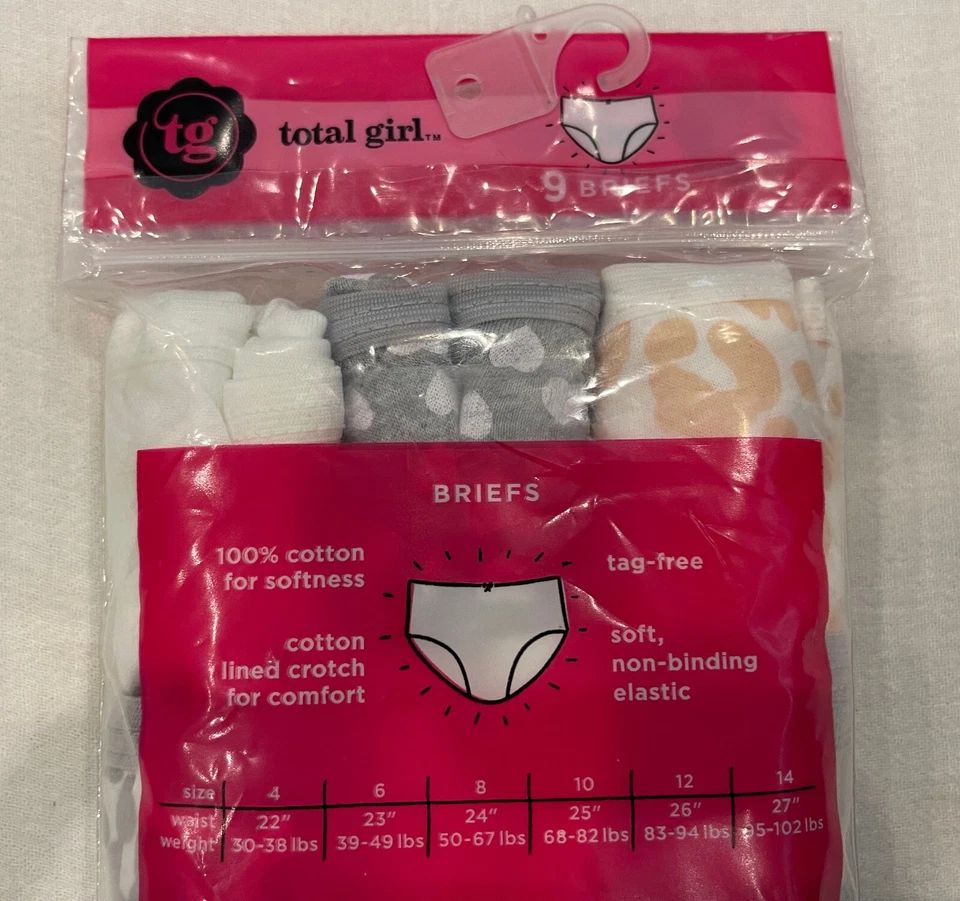 Paquete de 9 calzoncillos TG Total para niñas talla: 4 beige/blanco/gris Foto 3 de 3