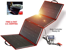 SOLAR PANEL 220 Watt Station Portable Foldable Highest Efficiency CONTROLLER KIT