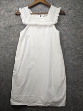 Madewell Tank Dress Womens Sz 0 White Mini Cotton Lined Pockets