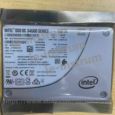 Intel SSD S4500 1.92TB DC Series 2.5'' SATA III Solid State Drive SSDSC2KB019T7-