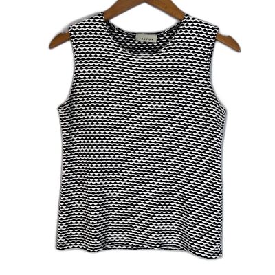 Jaipur Busy Maximal Psychedelic Print Sleeveless Tank Size MD 70s