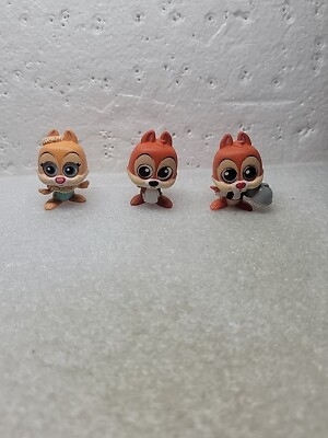 Disney Doorables Let's Go Cruisin Lot of 3 Chip Dale Clarice Chipmunks