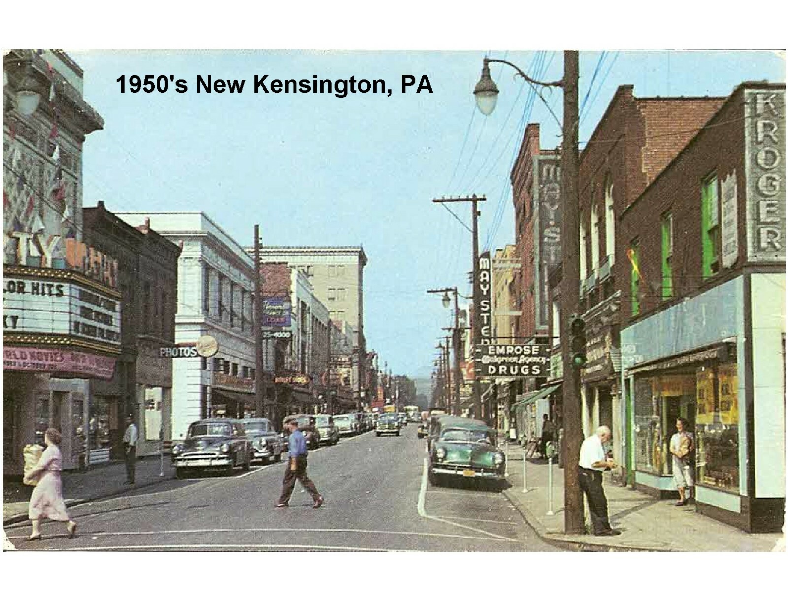 1950's New Kensington, PA Street Scene Refrigerator / Tool Box