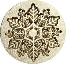 Intricate Snowflake Wax Seal Stamp Head, 1" diameter - Pretty for the Holidays!
