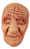 Wicked Old Man Maske Granny Grandad Latex Maske FüR Erwachsene Beige