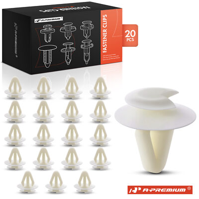 A-Premium 20Pcs 11.5mm Nylon Natural Trim Panel Retainer Clips for Mazda Toyota