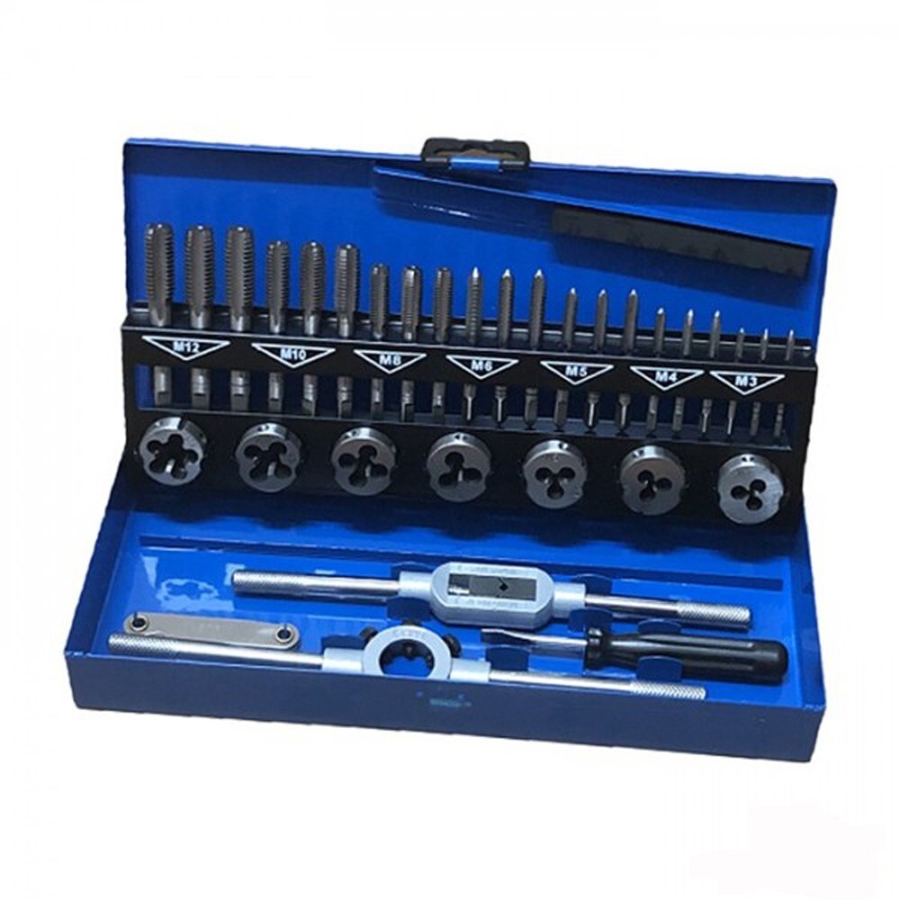 Kit Filiera 32pz Professionale M5-M12 | Maschi e Filiere in Acciaio HSS