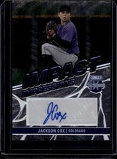 2023 Elite Extra Edition Jackson Cox Impact Impressions Signatures