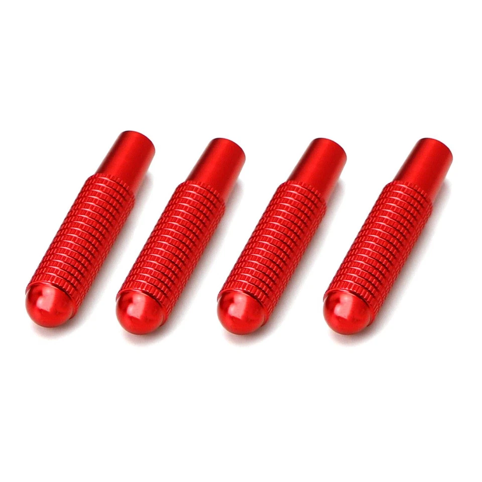 Red Alloy Bolt on Door Lock Pin Knobs Trim For Mercedes Benz C E GLC GLE Class — 第 2/4 张图片