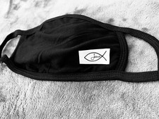 Jesus Christ Christian Double Layer Black Soft Face Mask Cover Love Faith