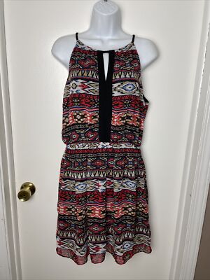 BCX Women s Lined Multicolored Sleeveless Dress Size Large